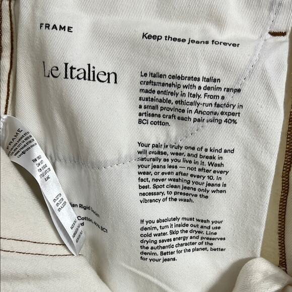 Never worn! Frame Denim Women's Cream Straight Leg Jeans | Size 31 - Picture 10 of 10